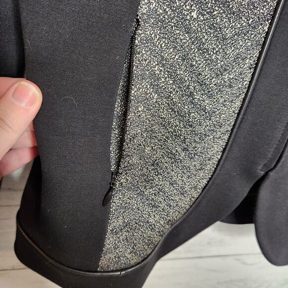 Lafayette‎ 148 New York Size 8 Black Tweed Chevron Jacket - Picture 6 of 11